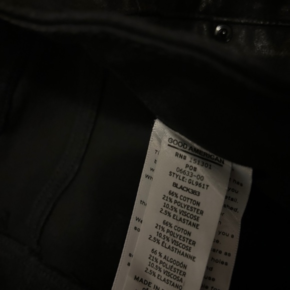 Good American, Good Legs, skinny coated jeans, size 6 - Picture 5 of 6